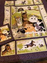 Load image into Gallery viewer, 6 - Minky Blanket - Barn Yard Buddies and Book
