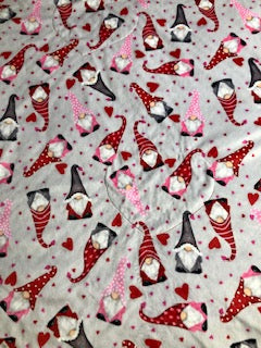 6 - Minky Blanket - Valentine Gnomes