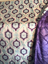 Load image into Gallery viewer, 6 - Minky Blanket - Flourish and Violet Lattice