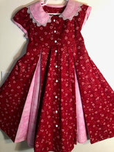 Load image into Gallery viewer, 3 - Dress - Children Size - Twirls - Red Glitter &amp; Pink