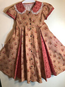 3 - Dress - Children Size -Twirls - Rust and Mauve