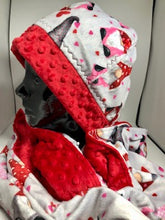 Load image into Gallery viewer, 4.5 - Minky  Hat and Scarf Set - Valentine Gnome