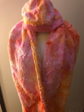 Load image into Gallery viewer, 4.5 - Minky  Hat and Scarf Set - Sunset