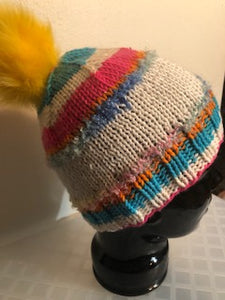 4 - Handmade Hat - Pompom - Kids