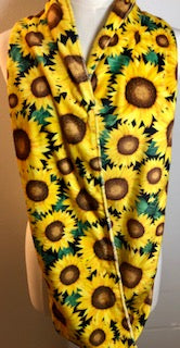 5 - Minky Infinity scarf- Sunflower