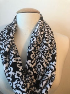 5 - Minky Scarf- Damask - Infinity