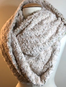 5 - Minky Scarf- Frosted Rose - Infinity