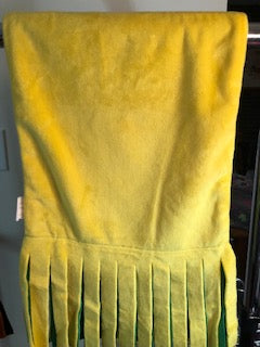 5 - Minky Scarf - Yellow and Green