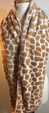 Load image into Gallery viewer, 5 - Minky Scarf- Giraffe - Infinity